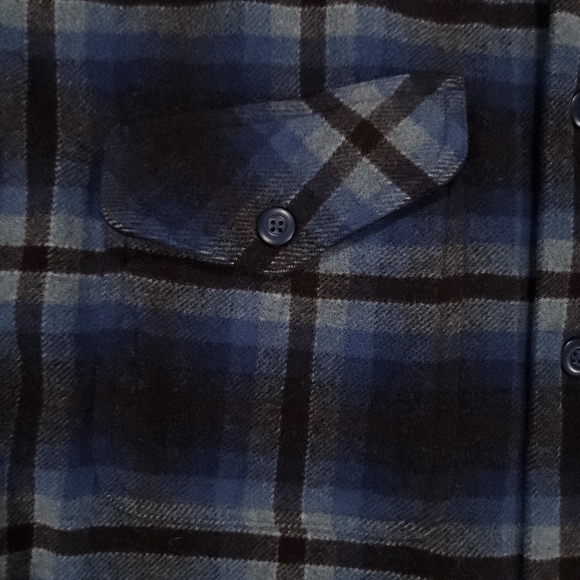 Patagonia Alder Shirt Jacket Wool Blend Fleece Lined Mens M Blue Black Rare! GUC - Picture 5 of 16